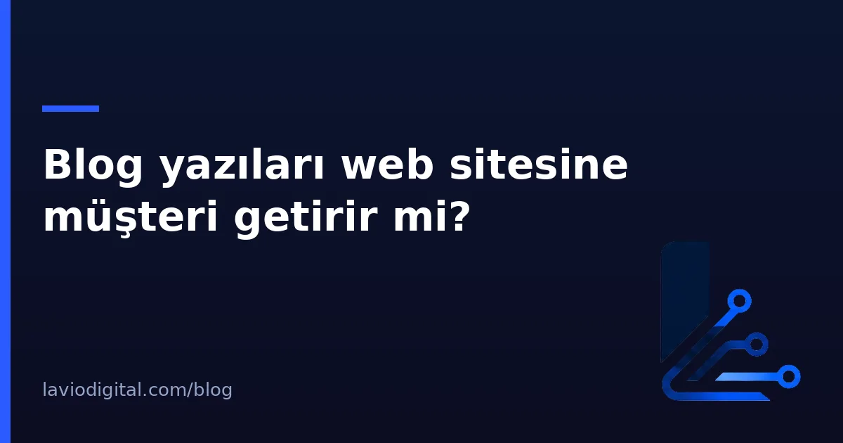 Blog yazıları web sitesine müşteri getirir mi?