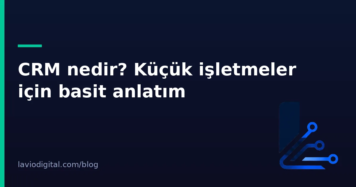 CRM nedir? Küçük işletmeler için basit anlatım