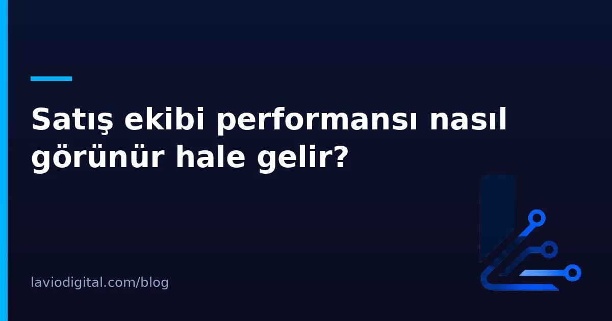 Satış ekibi performansı nasıl görünür hale gelir?