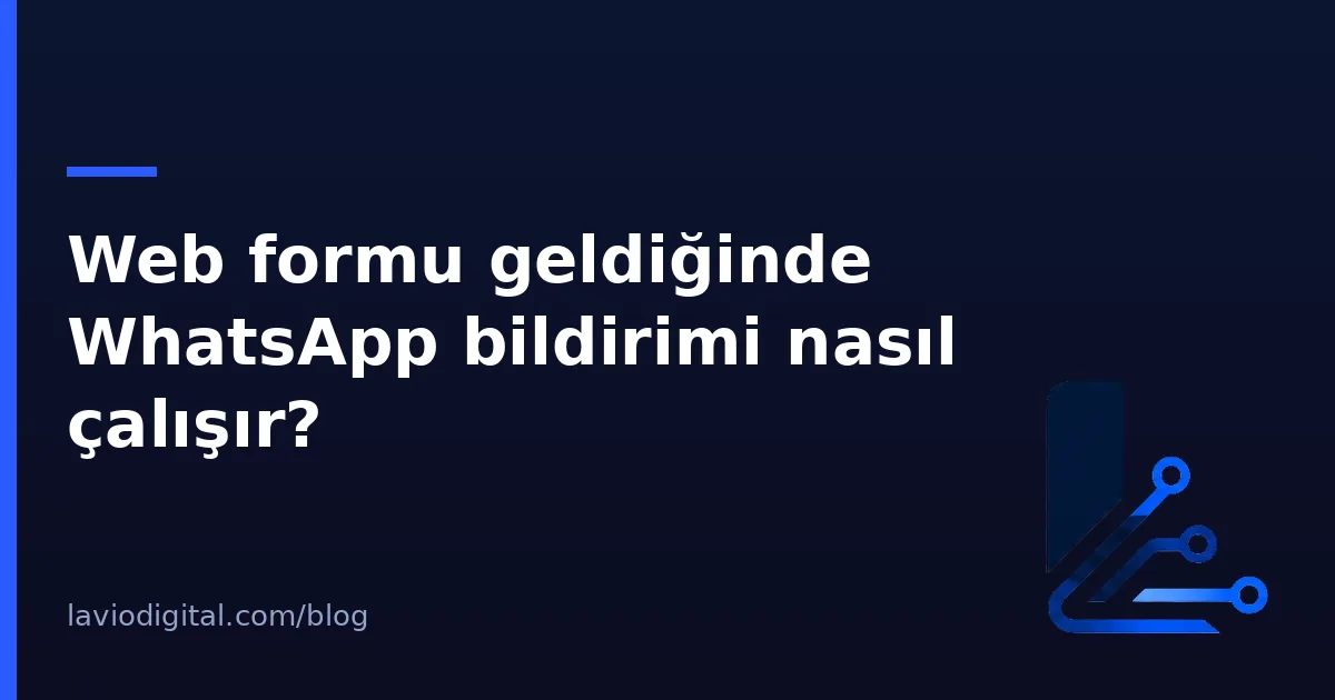 Web formu geldiğinde WhatsApp bildirimi nasıl çalışır?