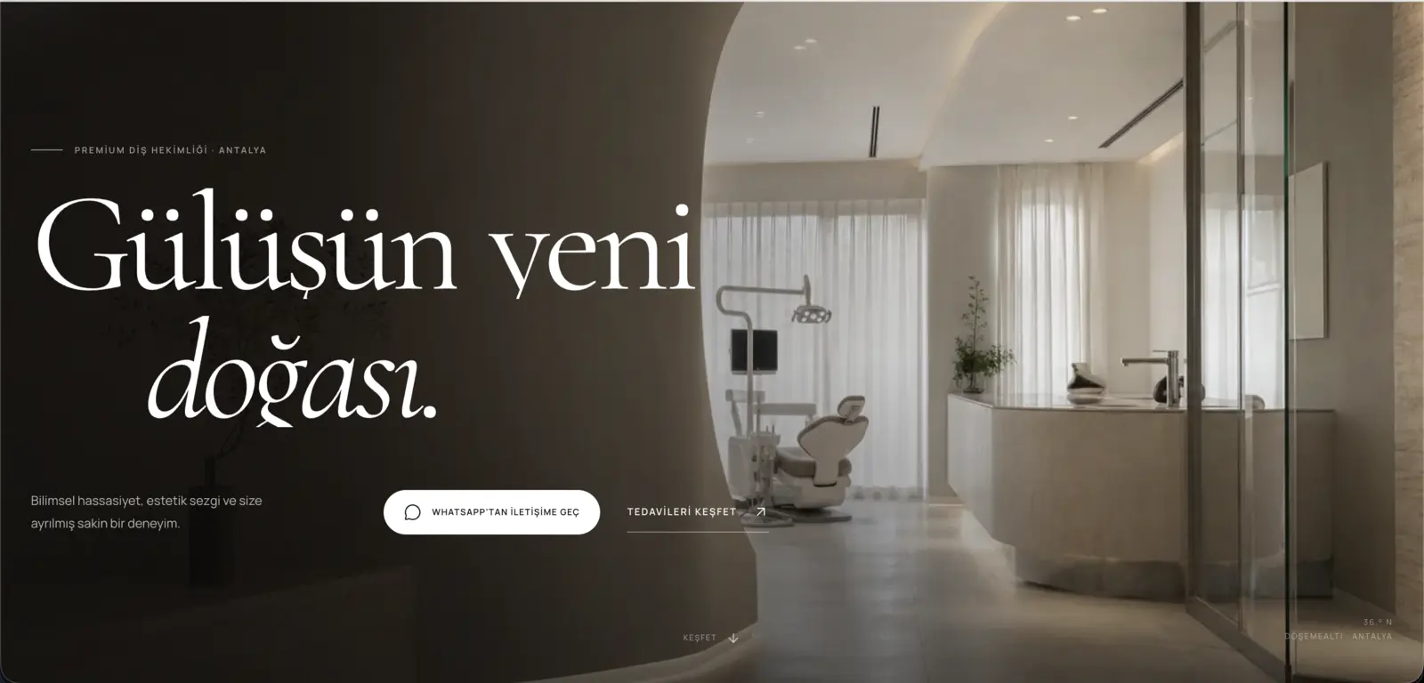 Premium diş polikliniği web sitesi